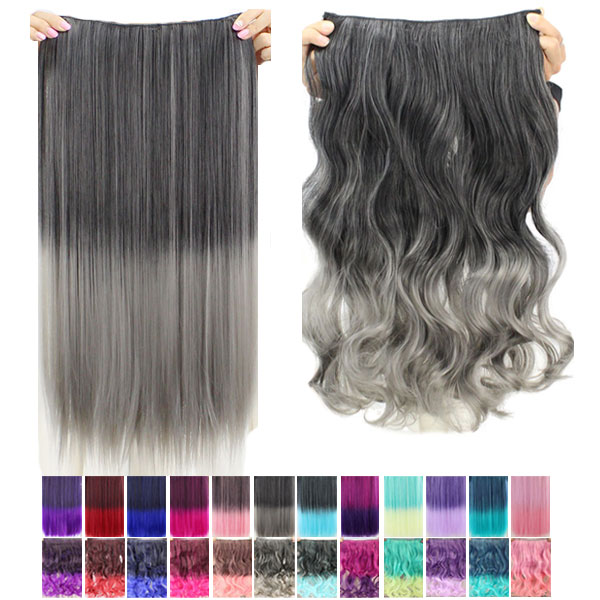 楽天市場】グラデーション エクステ ウィッグ ストレート カール