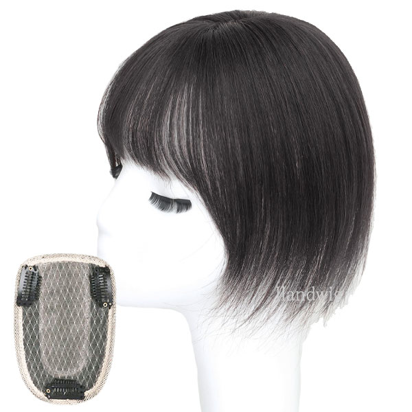楽天市場】人毛 トップピース ストレート ヘアピース トップカバー