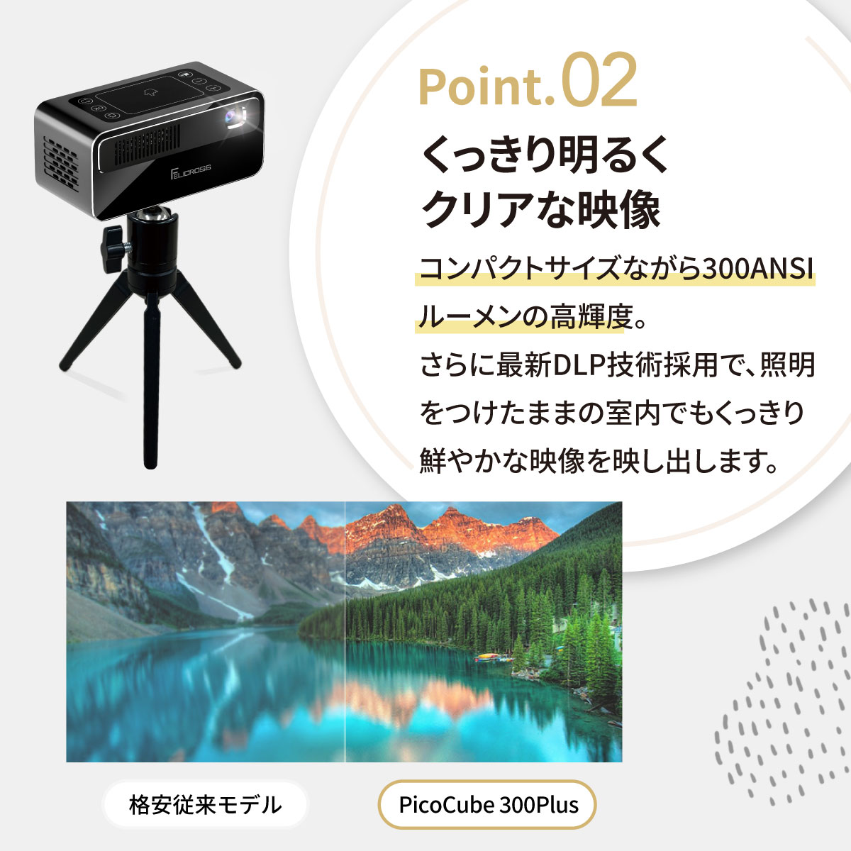 楽天市場】モバイル プロジェクター PicoCube 300plus タッチパッド