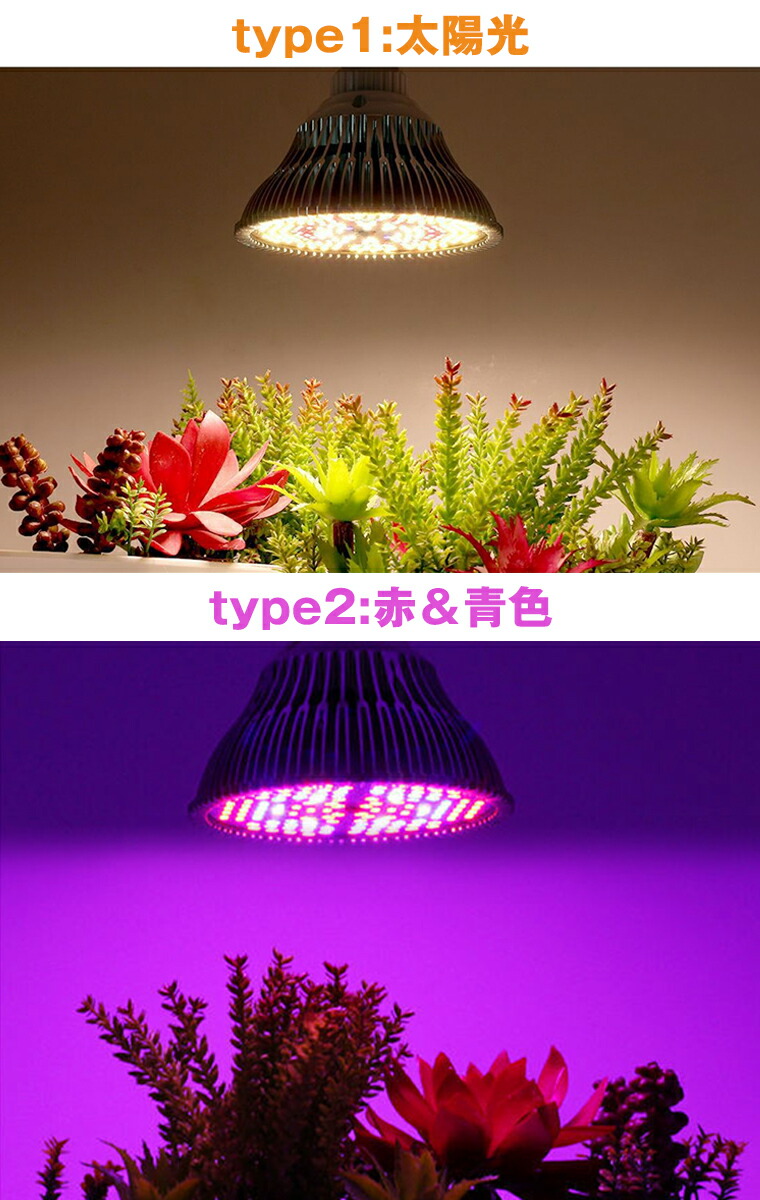 楽天市場】植物育成ライト LED 200個 E26 口金 電球 育苗ライト 観葉