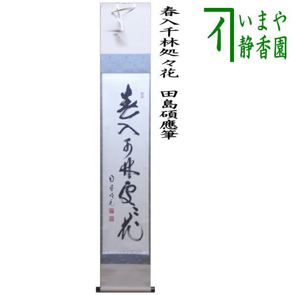 楽天市場】【茶器/茶道具 掛軸（掛け軸）】 一行 春入千林処々花 田島