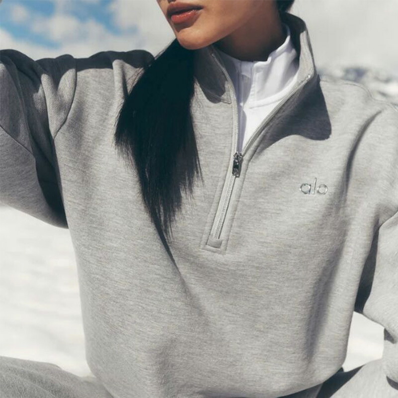 楽天市場】Alo Yoga スウェット ハーフジップ アローヨガ Accolade 1/4