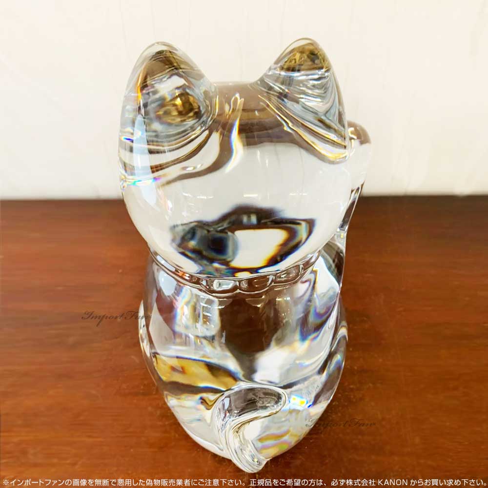 楽天市場】バカラ まねき猫 招き猫 クリスタル 座布団付 Mサイズ