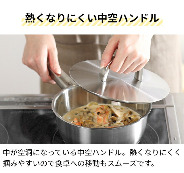 あんずアムウェイ 大ソースパン 片手鍋 IH対応 未使用 ウルシヤマ金属