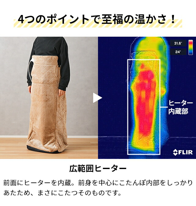 楽天市場】サンコー 【選べる豪華特典】 電気毛布 着るこたつ 電気