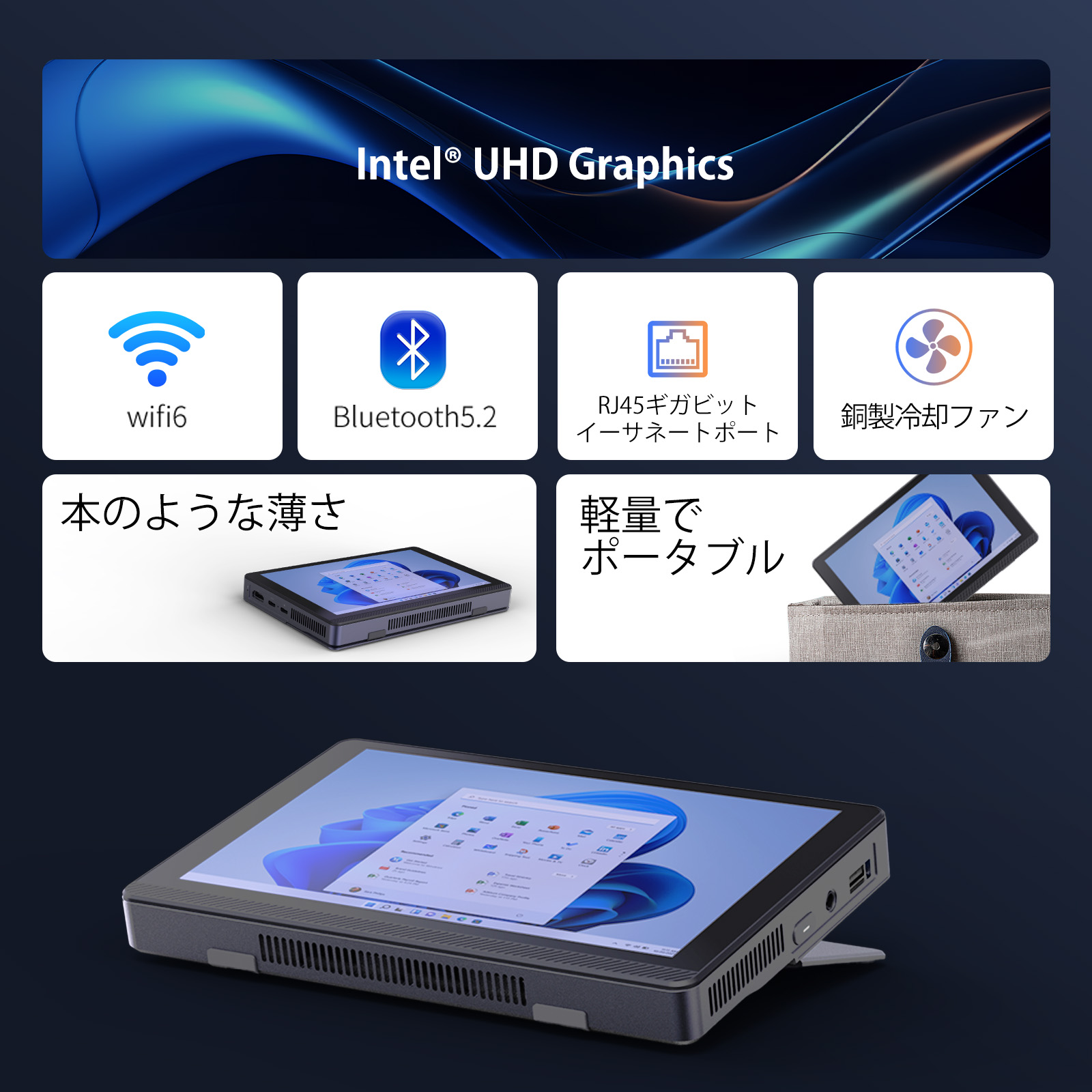 楽天市場】タッチディスプレイ付 ミニPC 【 Intel N100 / メモリ 16GB