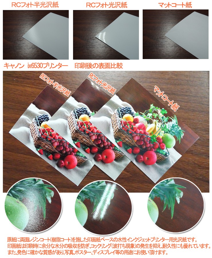 楽天市場】RCフォト半光沢紙 【 幅 594mm / 610mm / 914mm / 1067mm