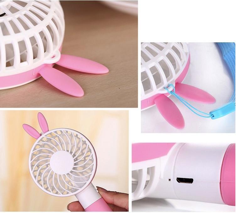 楽天市場】【処分特価】 [うさぎ] USBミニ扇風機 B 全3色 USB充電式