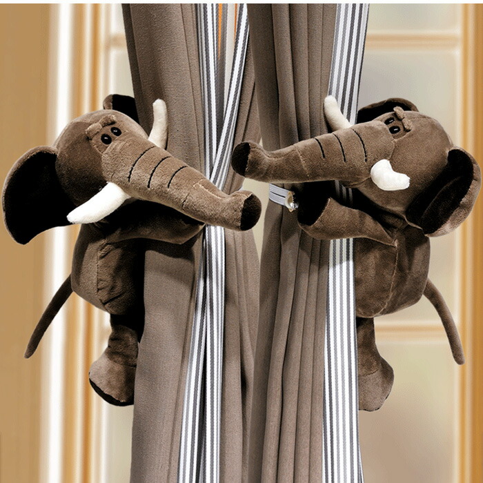 楽天市場】カーテンタッセル カーテンアクセサリー 2個 猿 象 狐