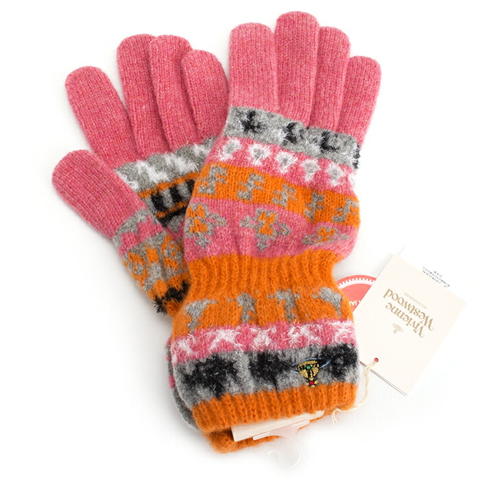 楽天市場】ヴィヴィアンウエストウッド 手袋 ピンク×オレンジ Vivienne