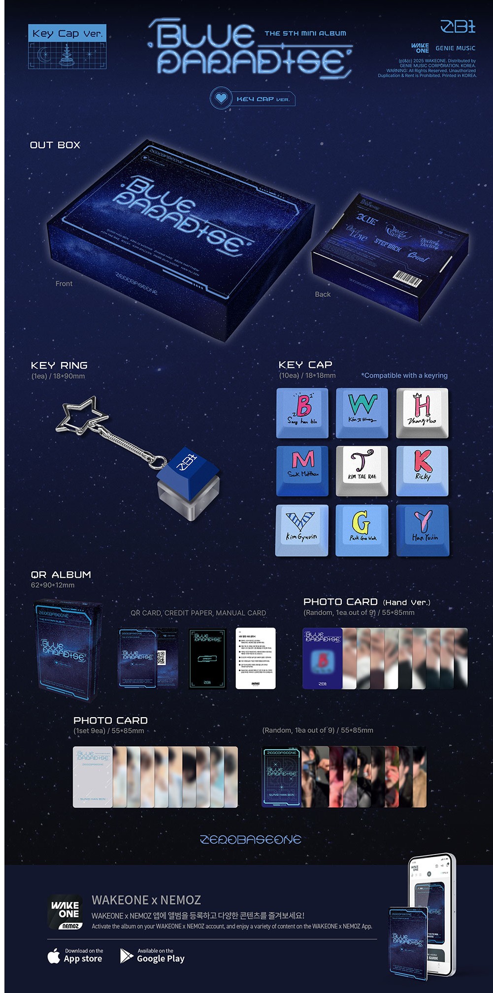 楽天市場】ZEROBASEONE - The 5th Mini Album 「BLUE PARADISE」 (Key