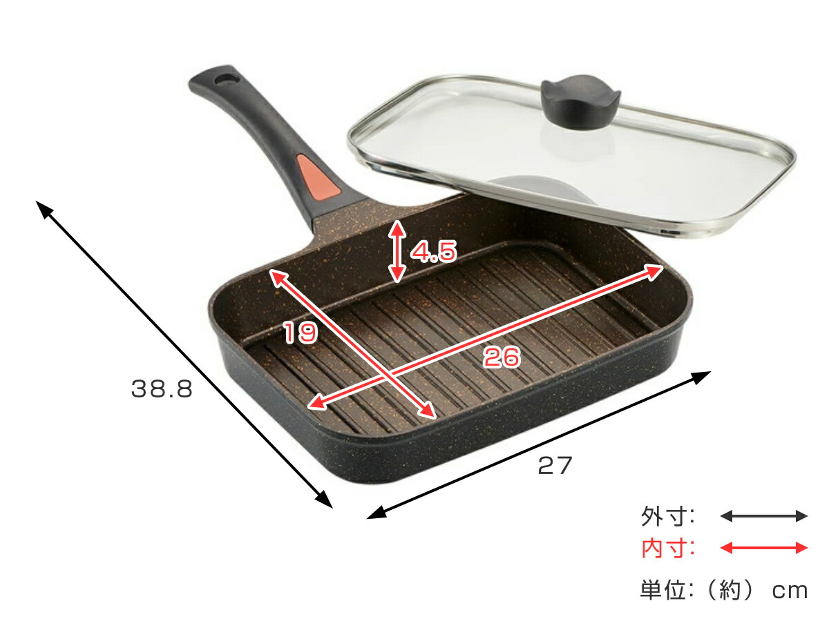 楽天市場】魚焼き フライパン IH対応 IHゴールドマーブル魚焼きパン