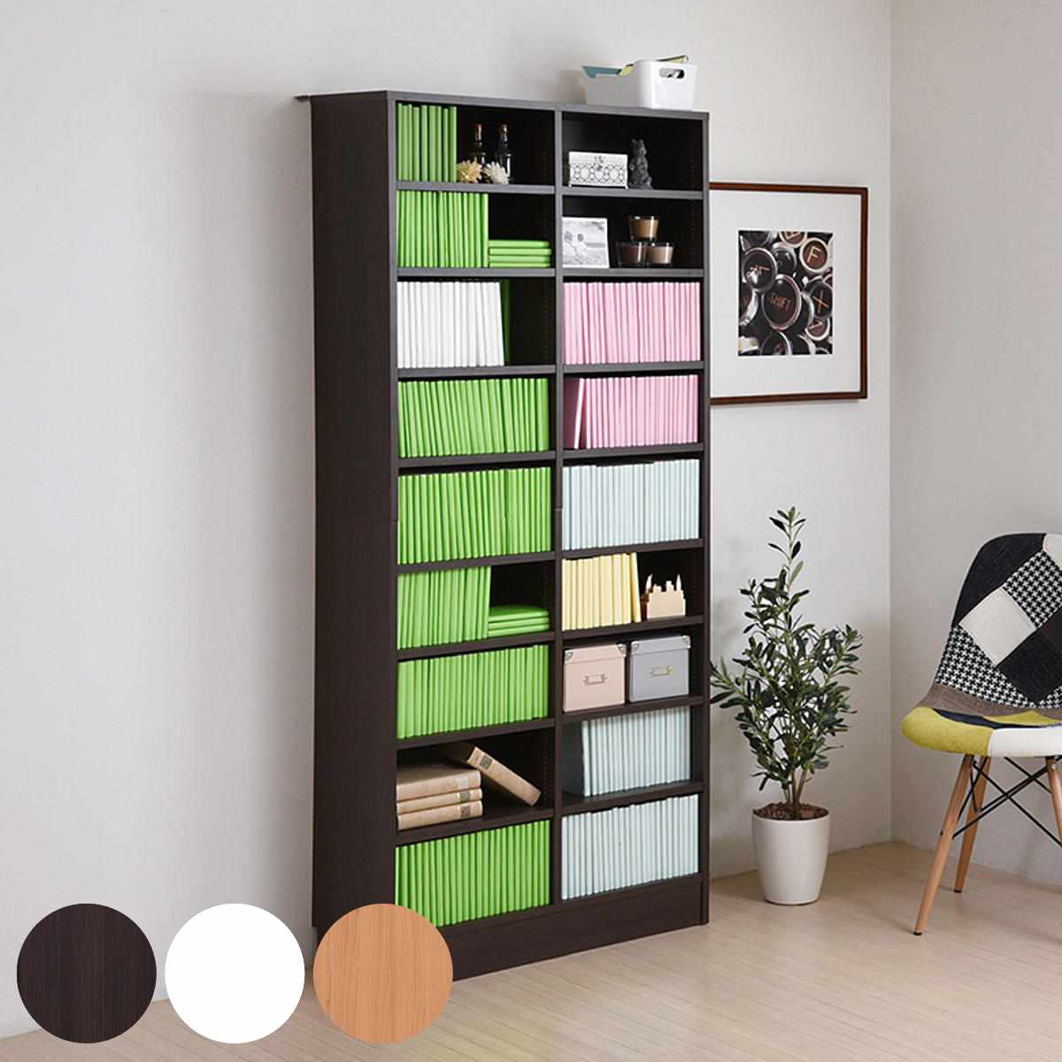 楽天市場】本棚 幅81cm 高さ180.5cm 全棚可動 （ ブックシェルフ 1cm