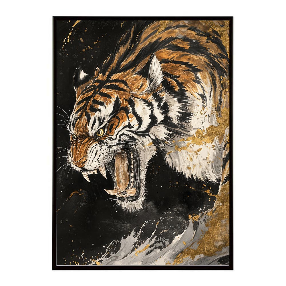 楽天市場】トラ 虎 絵画 掛け軸風 浮世絵 画家 日本 和風 絵 アート