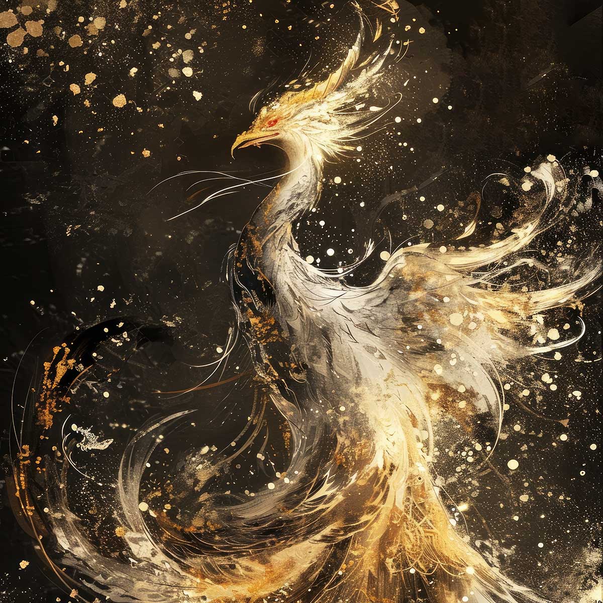 楽天市場】鳳凰 ほうおう フェニックス 開運 正方形ポスター 豪華 絵画