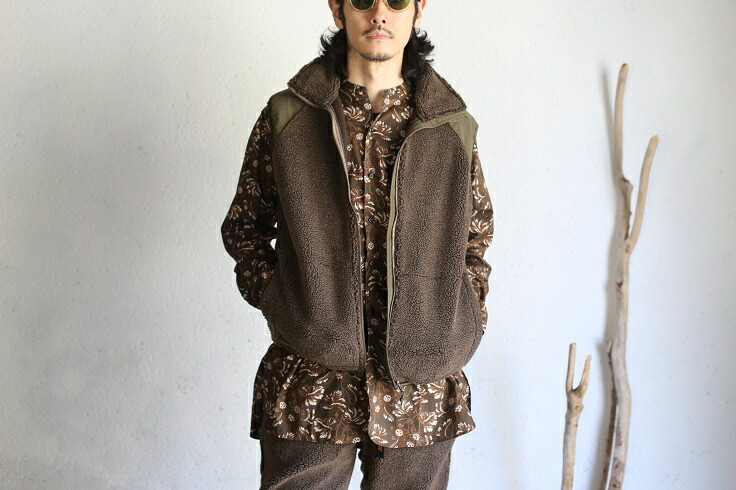 楽天市場】【orslow】FLEECE VEST BROWN フリースベスト ブラウン