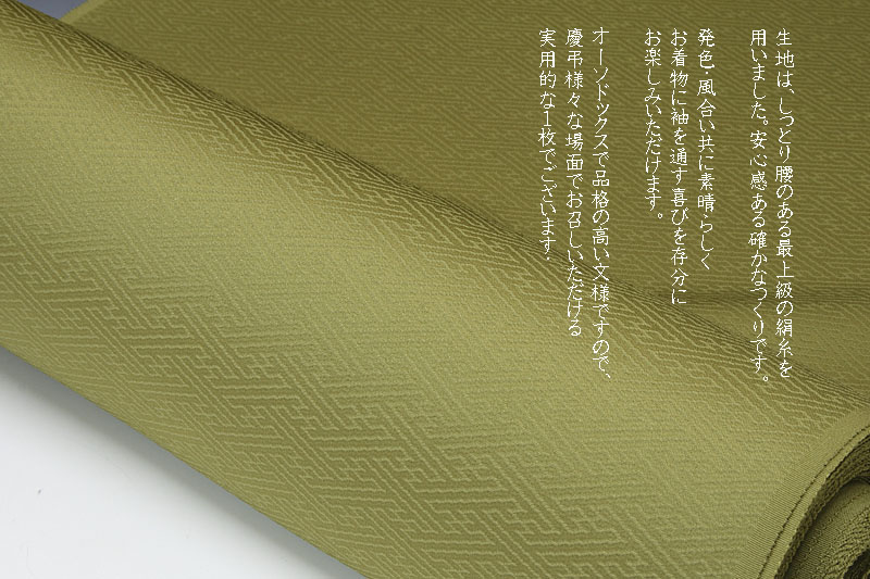 楽天市場】色無地 紗綾形文 湊鼠【反物1反・正絹胴裏1枚・正絹八掛1枚