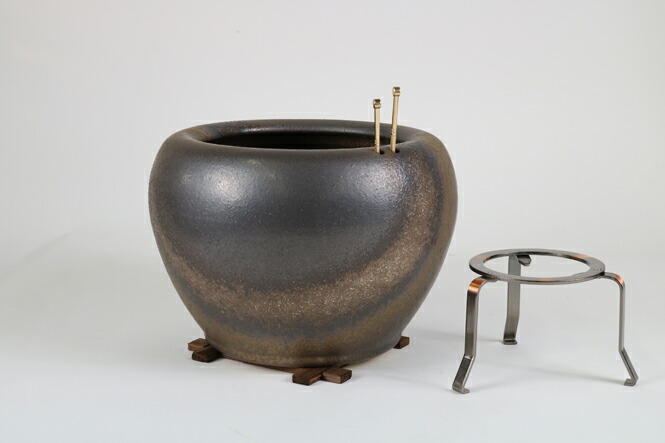楽天市場】【10%OFF】砂釉金彩火鉢型 10号火箸・五徳・井ゲタ付き