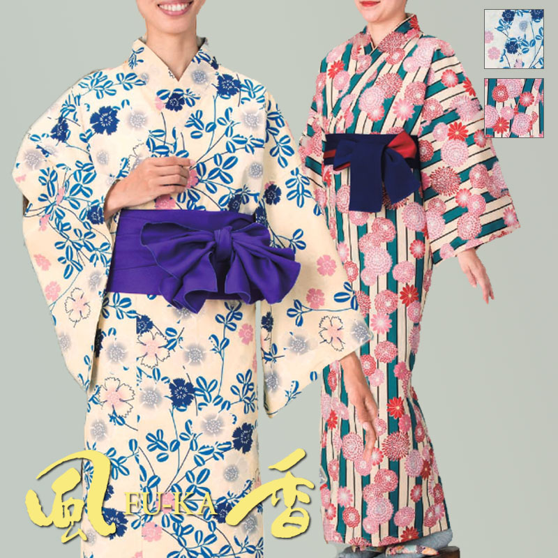 楽天市場】リネン浴衣 (やまとなでしこ)(重ね菊) [女性用] YU-3731 YU