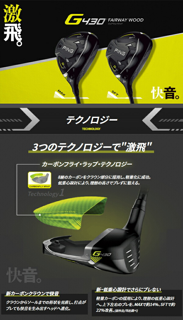 PING G430MAX フェアウェイウッド 3W 【公式通販】