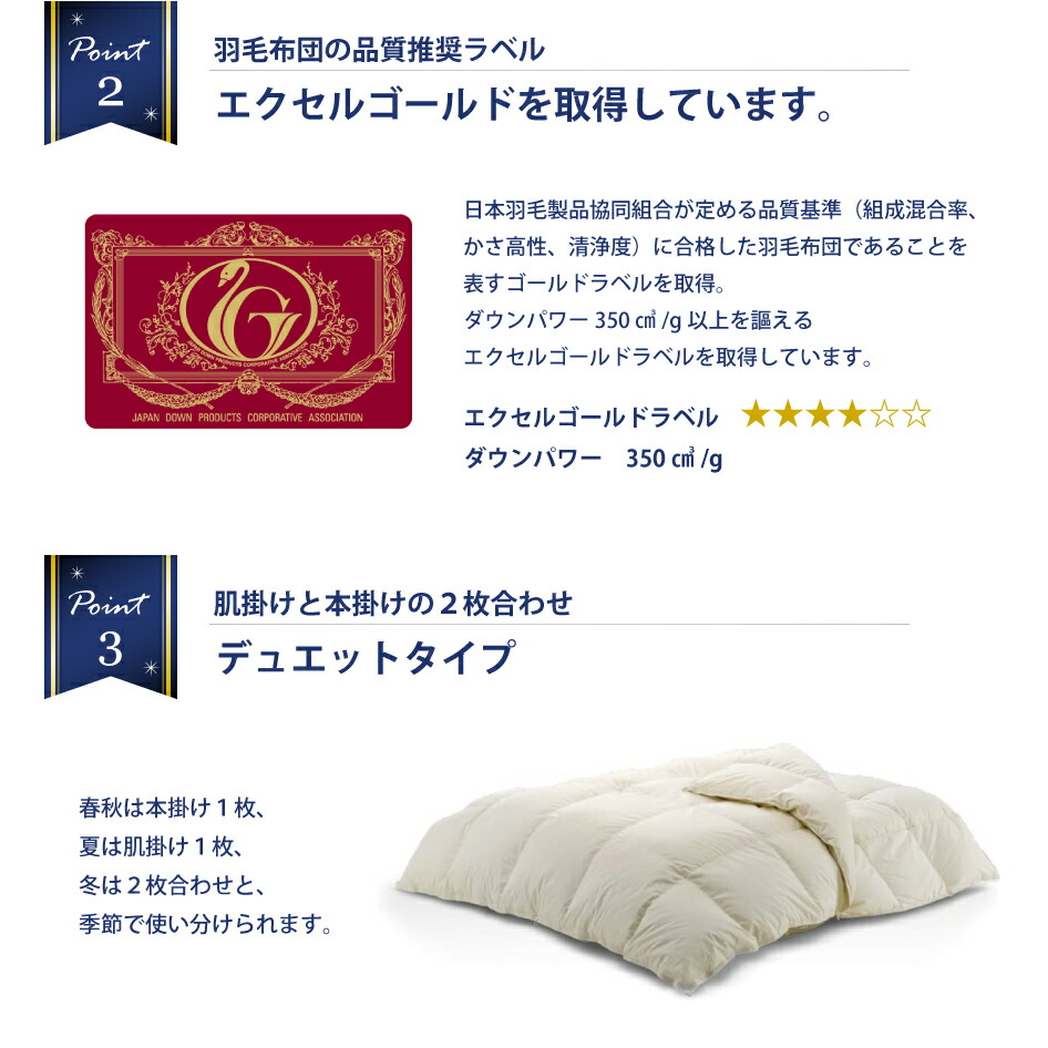 楽天市場】正規販売店 シモンズ スタンダードデュアル 羽毛布団 S/D/Q