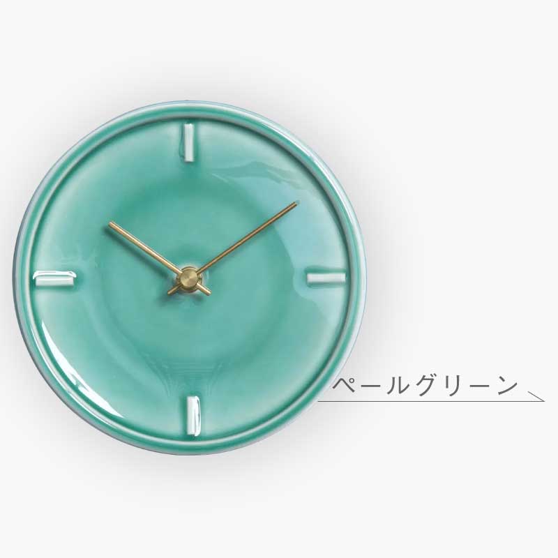 楽天市場】壁掛け時計 GLAZED CLOCK 陶器時計 フック付 掛け時計 青 白