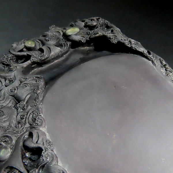 楽天市場】【現品限り】旧坑端渓麻子坑硯 有眼雲龍硯｜書道 書道用品