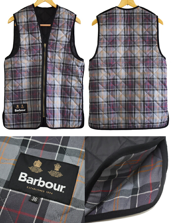 楽天市場】BARBOUR バブアー キルティングライナーベスト ブラック