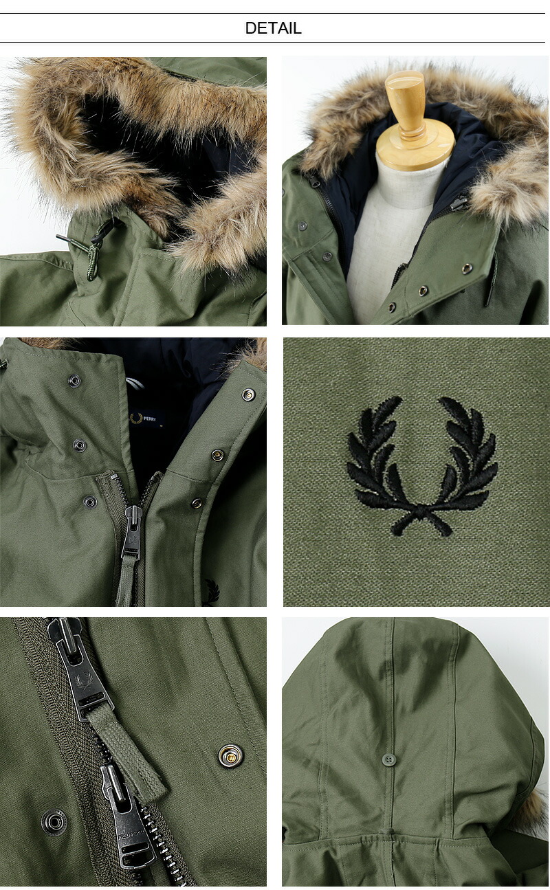 楽天市場】[期間SALE] FRED PERRY/フレッドペリー ZIP-IN LINER PARKA