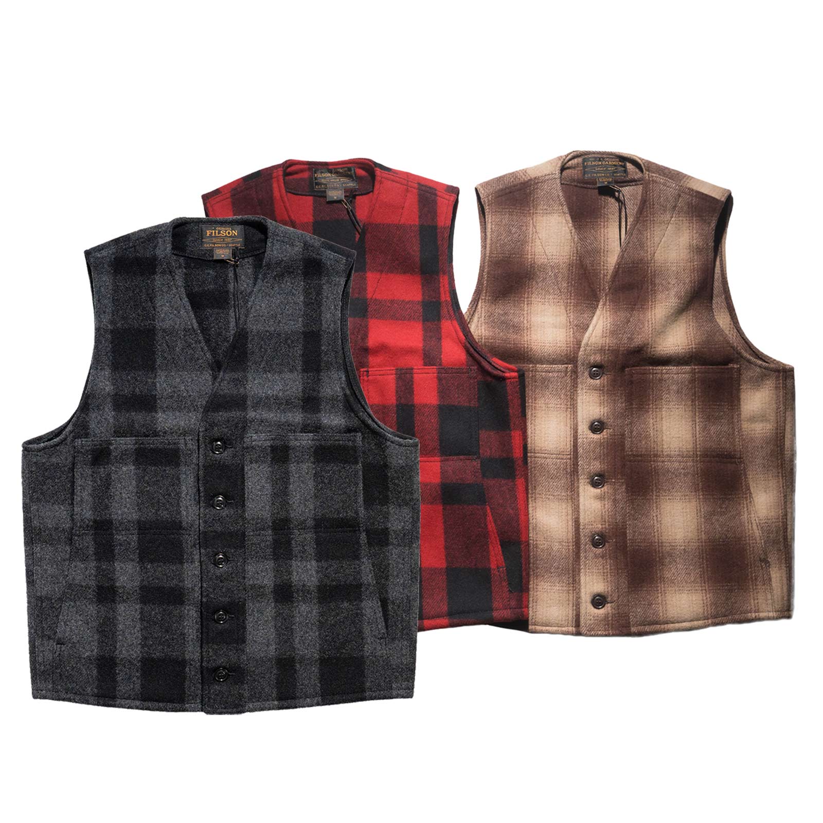 楽天市場】フィルソン FILSON マッキーノ ウール ベスト チェック