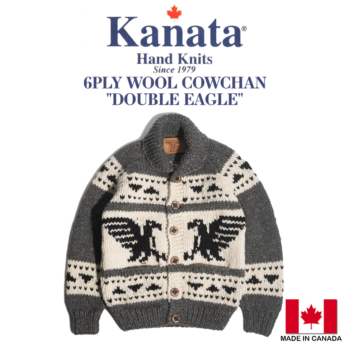 楽天市場】カナタ KANATA カウチンセーター 6プライウール ダブル