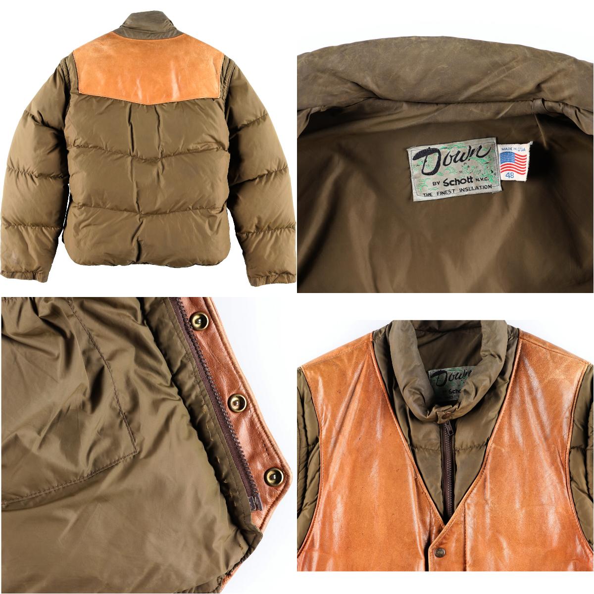 楽天市場】80年代 ショット SCHOTT DOWN 2WAYダウンジャケット USA製
