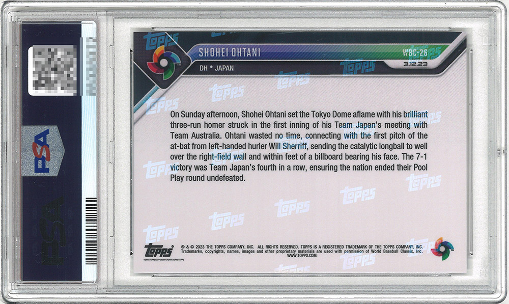 楽天市場】世界限定170 PSA鑑定済み本物保証!!「大谷翔平