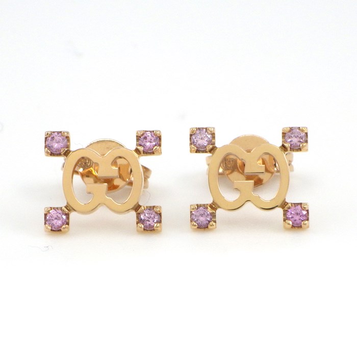 楽天市場】グッチ GUCCI ピアス アイコン スターダスト GG ロゴ ピンク