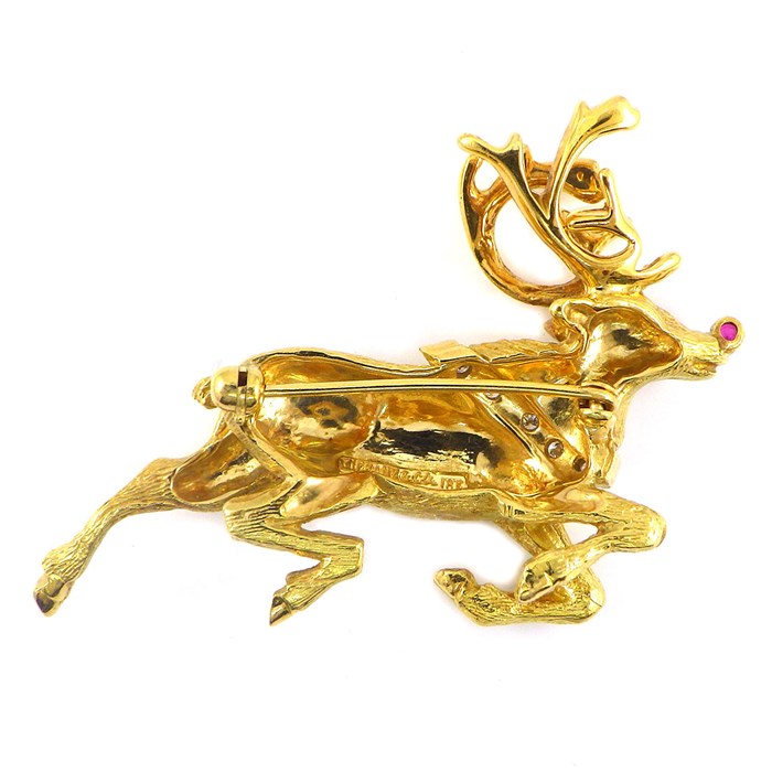 楽天市場】ティファニー Tiffany & Co. ブローチ 赤鼻のトナカイ