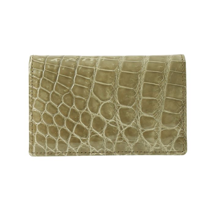 楽天市場】クロコダイル（カラーカーキグリーン）（名刺入れ｜財布