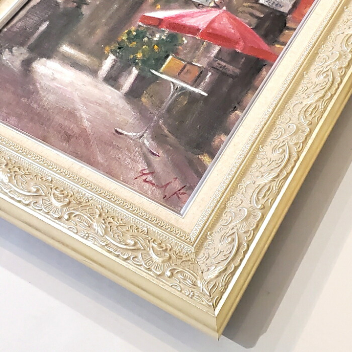 楽天市場】絵画 「雨上がりの赤いパラソル」 油彩画 油絵 原画 風景画