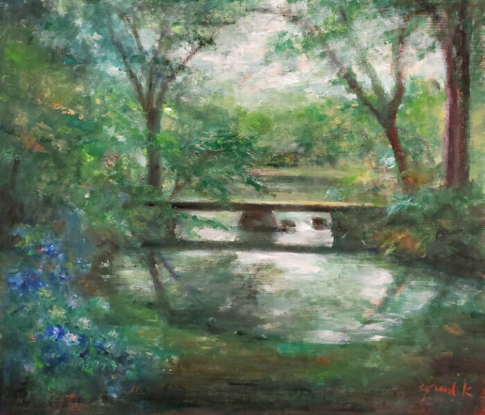 楽天市場】絵画 「新緑の渡月橋」 油彩画 油絵 原画 風景画 F10 和