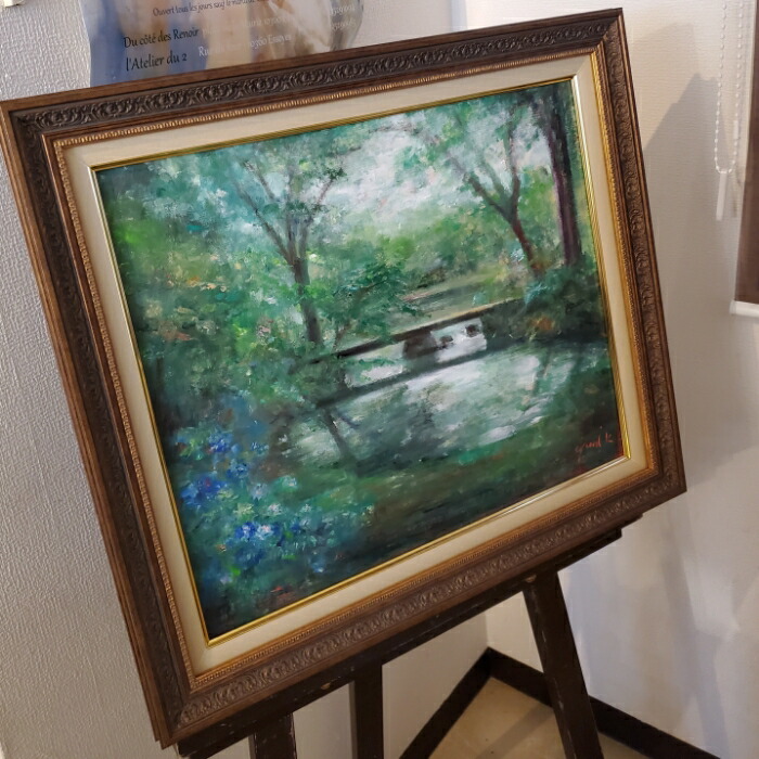 楽天市場】絵画 「新緑の渡月橋」 油彩画 油絵 原画 風景画 F10 和