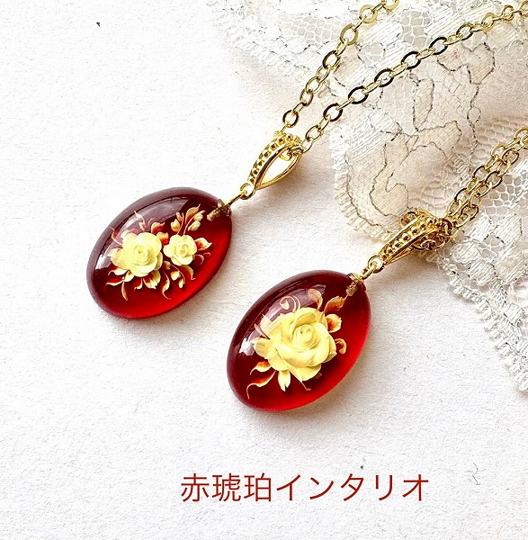 楽天市場】【還暦祝い 女性】 ペンダント インタリオ 琥珀 ネックレス