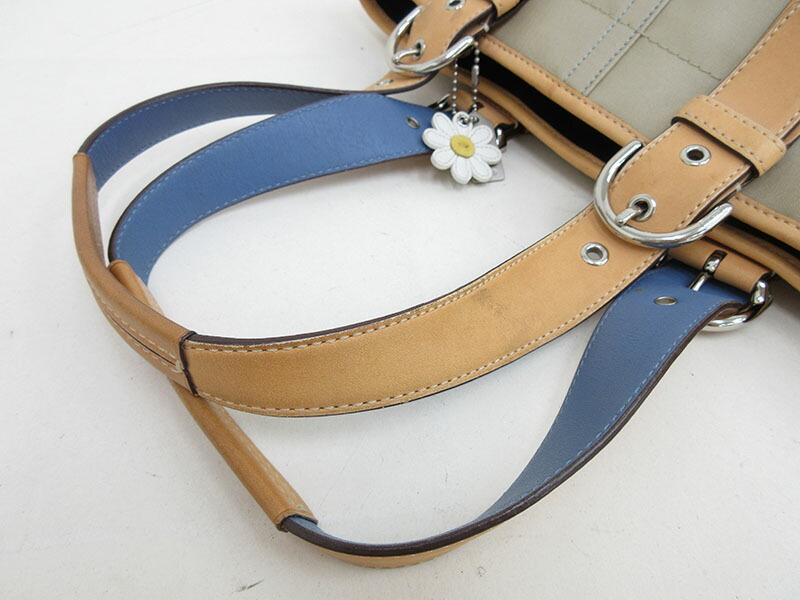 楽天市場】COACH(コーチ) トートバッグ ショルダー 4428 ベージュ×水色