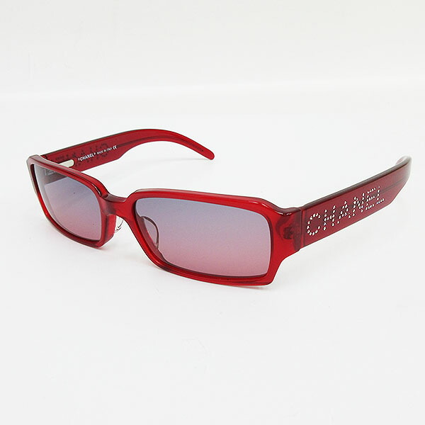 楽天市場】CHANEL(シャネル) サングラス ラインストーン 赤 レッド