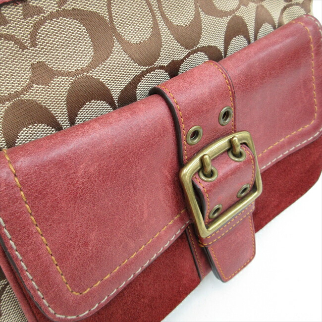 楽天市場】COACH(コーチ) シグネチャー ワンショルダーバッグ 7063 赤