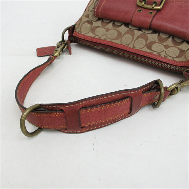 楽天市場】COACH(コーチ) シグネチャー ワンショルダーバッグ 7063 赤