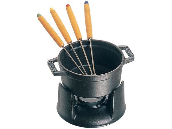 ストウブ ミニチョコレートフォンデュセット 10cm [ブラック] (鍋