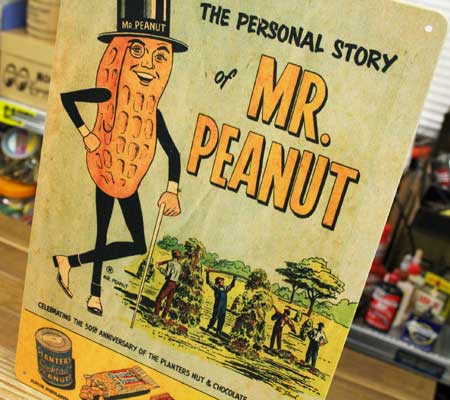 楽天市場】ミスター・ピーナッツ ブリキ看板 サインプレート サイン