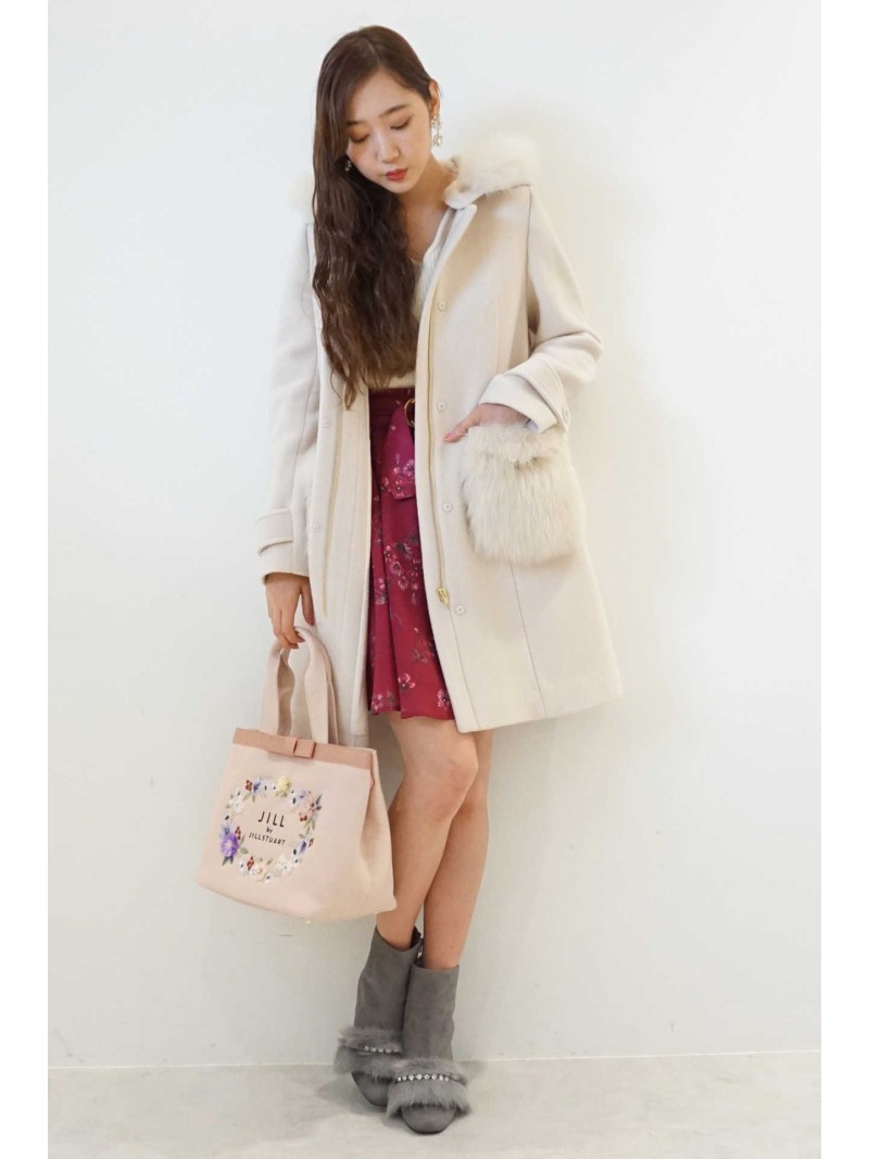 楽天市場】ファー ポケット フーディー ロング コート JILL by JILL