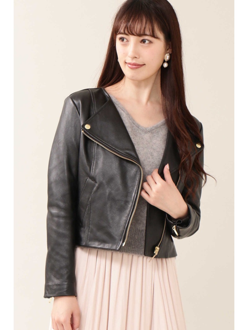 楽天市場】【SALE／50%OFF】リアルレザーライダースジャケット JILL by