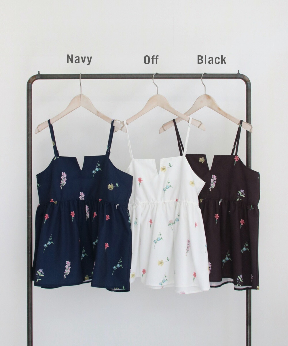 楽天市場】サマーセール (セットアップ可)花柄プリントキャミビスチェ