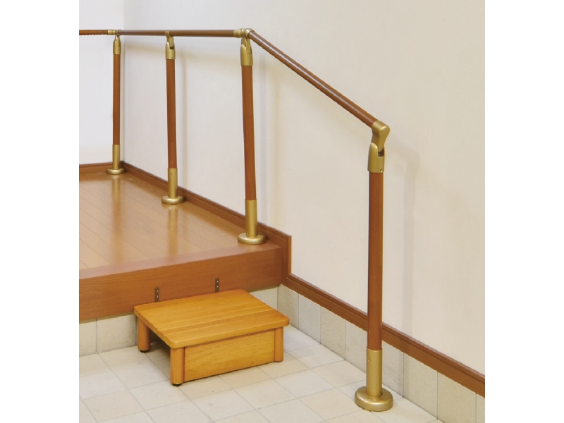 楽天市場】マツ六 室内用手すり支柱 木製タイプ(アジャスト付) BDE-33